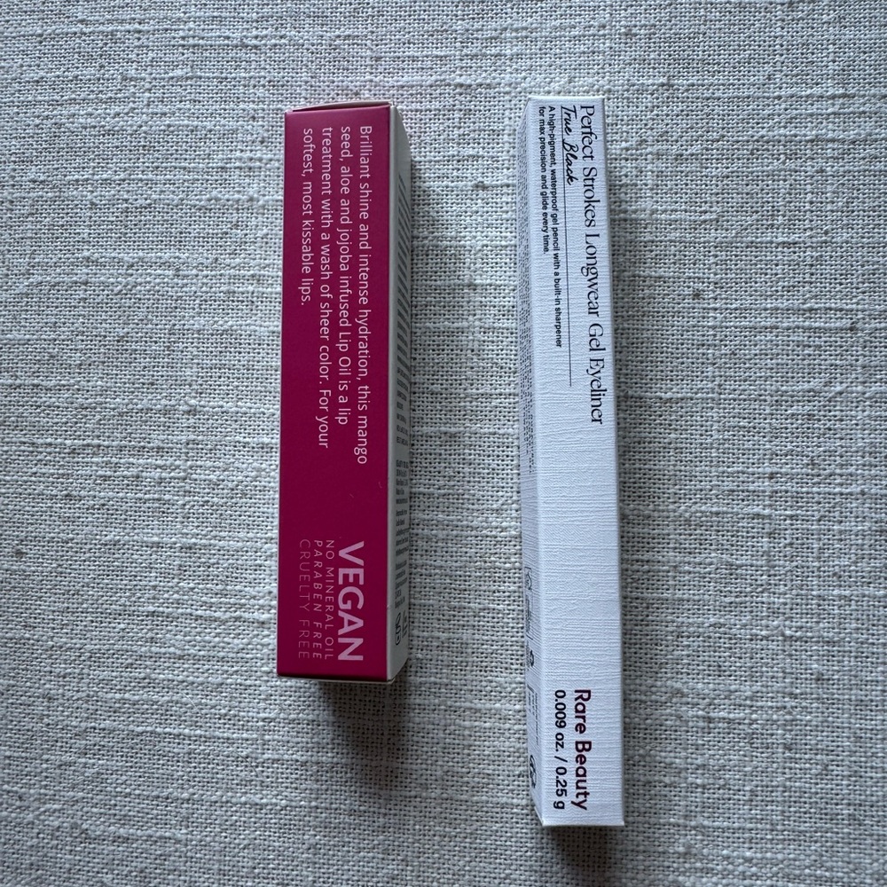 🔴Rare Beauty Perfect Strokes Longwear Gel Eyeliner and vegan lip oil